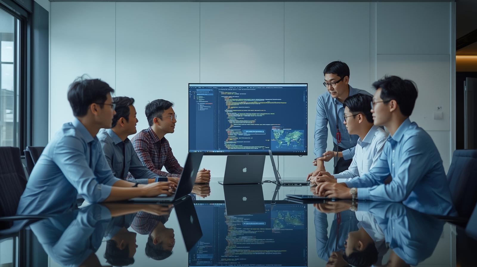 Equipo de consultores de Siscotel trabajando en servicios cloud